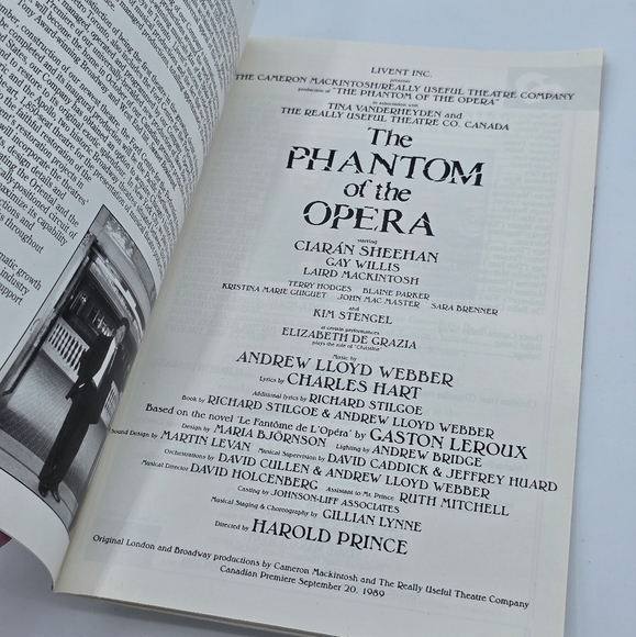Vintage 1995 The Phantom Of The Opera Pantages Theatre Program Playbill - Picture 5 of 7